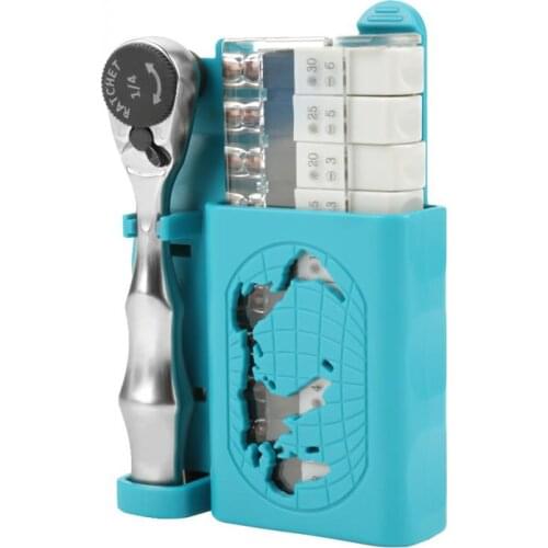 1 Set Double Headed Screwdriver Bits Set &12 in 1 Portable 1/4 Ratchet Socket Wrench Household Hand Repair Tool