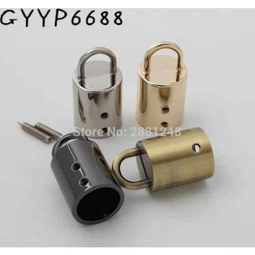 10-30pcs 5 colors Bag accessories DIY metal buckle bellpull braided rope bag buckle sell stopper Leather cord Tassel end caps