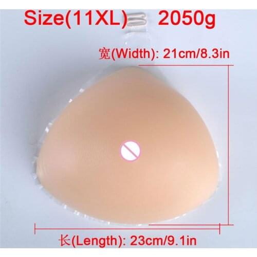 2050g/pcs Huge Cup Triangle Breast Form Portable Hook Type Artificial Silicone Boobs Enhancer Crossdresser Increase Chest
