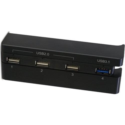 USB Hub 4-Port USB 2.0 3.1 Hub Adapter for PS4 Slim Gaming Console