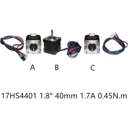 42 Stepper motor 78 oz-in or 0.45N.m nema17 42BYGH 1.7A mill cut cnc engraving machine 17HS4401
