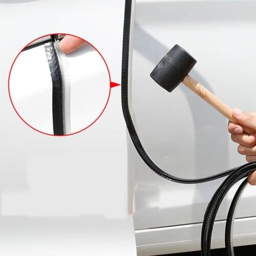 5M Car Door Edge Scratch Protector Sealing Strip Guard Trim Auto Door Anti Collision Strip With Steel Decoration Accessories