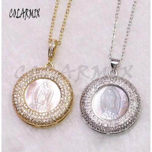 5 strands Shell pendants necklace zircon pendant necklace fashion jewelry wholesale jewelry gift for women gems 5228