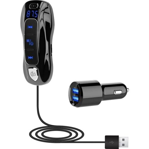 QC3.0 Quick Charge Car Bluetooth MP3 Hands-free Player Car FM Ambient Light Display Car Fashion Modeling Memory function