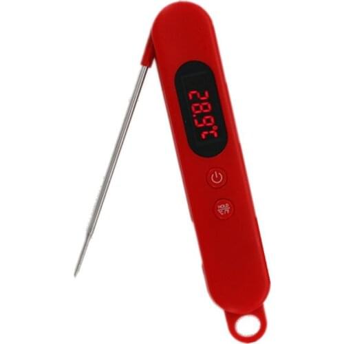 Fast Digital Instant Reading Food Cooking Meat Thermometer Foldable Stainless Steel Probe Ultral K0AB