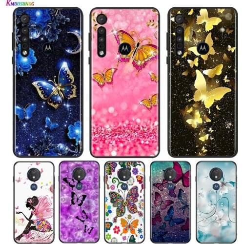 Butterfly Flower Mandala For Motorola G9 G8 G Stylus Power One Fusion Hyper Edge E7 E6 5G Plus Play Lite Phone Case