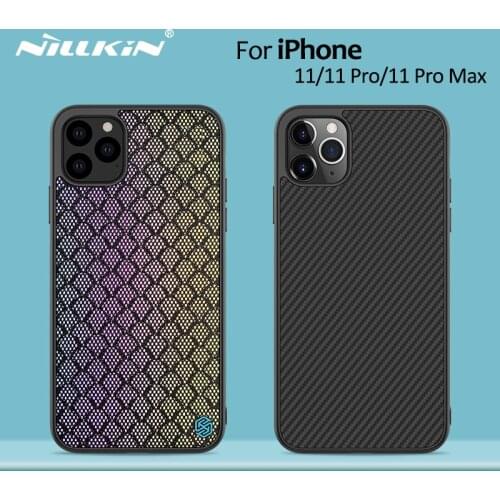 Nillkin Synthetic fiber Carbon Back Cover & Nylon for iPhone 11 case thin slim for iPhone 11 Pro case 5.8/6.1/6.5 For iPhone11