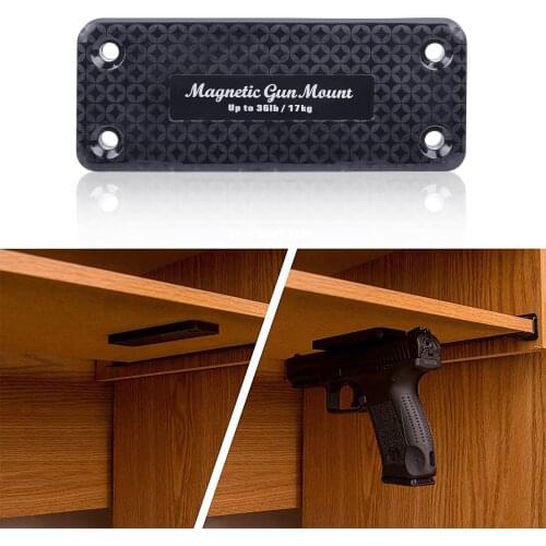 1X 17KG Magnetic Gun Holder Holster Magnet Pistol Rifle Concealed Car Home Safe Tool Under Table Bedside frame Load Hunting Safe