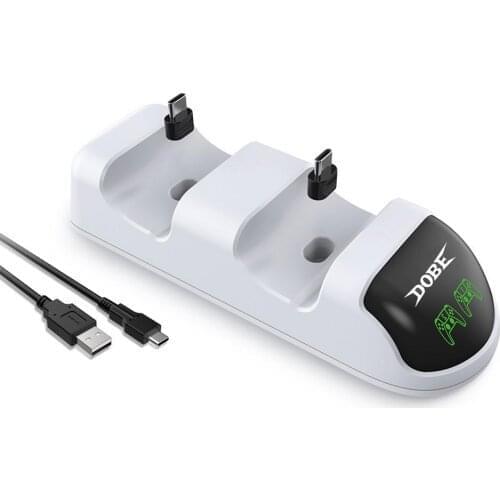 For PlayStation 5 Gamepad Controller Charger Dual LED Light USB Dock Station Base For PS5 Games Controller Charging Stand Dock