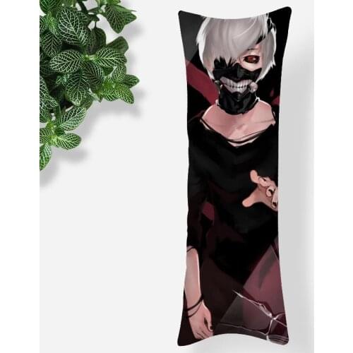 Home Decor Tokyo Ghoul Anime Body Pillow Case Double-Sided Print Silk Smooth Soft Fabric Pillow Cover For Boys Girls Gift 0531
