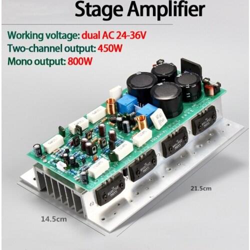 KYYSLB 450W*2 4 8 16 Ohm Dual 30V Dual Channel Stereo Power Amplifier Board High Power Stage Amplifier Board