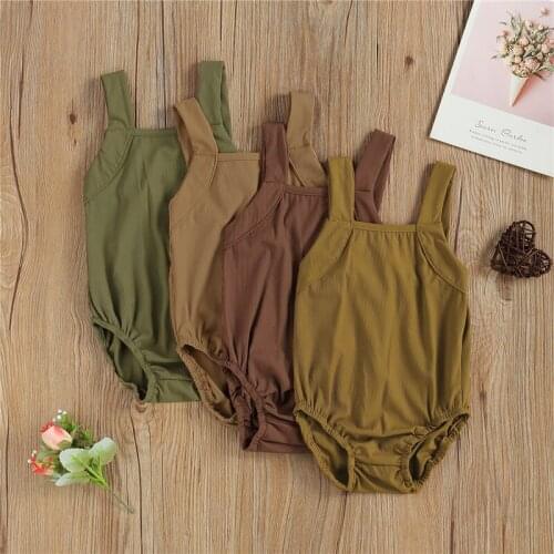 Breathable Little Girls One-piece Swimsuit Summer Children Simple Style Solid Color Sleeveless Suspender Swimwear for Vacation