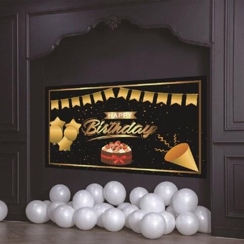 Happy Birthday Party Tapestry Background Banner Party Arrangement Cloth Wall Hanging Interior Decorative Art Blanket