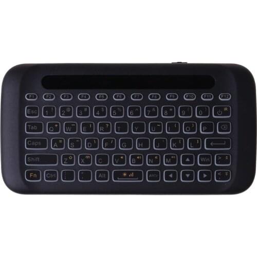H20 Mini Double-sided Wireless Touch Keyboard Full-screen Touchpad Air Mouse Colorful Light Portable Backlit Keypad QW