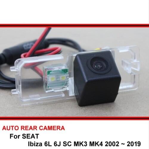 For SEAT Ibiza 6L 6J SC MK3 MK4 2002~ 2019 Car Parking Back up Camera Rear View Camera SONY HD CCD Night Vision Reversing Camera