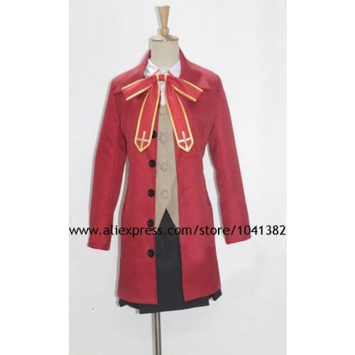 Fate Grand Order Tohsaka Rin Matou Sakura cosplay costume Anime clothes dress school uniform red