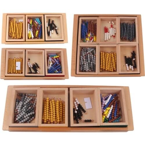 Childrens Math Toys Montessori Beads Materials Early Learning Tools Addition/ Subtraction/ Multiplication Snake Game