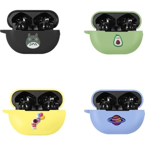 Cartoon Cute Soft Silicone Case For Huawei Freebuds 4i Headphone Charging Case Shockproof Protective Cover Headset Case