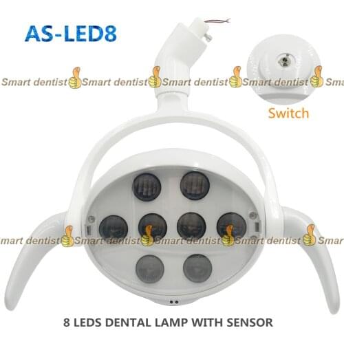 NEW LED dental lamp with sensor 8pcs led bulbs dental chair lamps Oral Light Induction Lamp For Dental Unit operation lamp