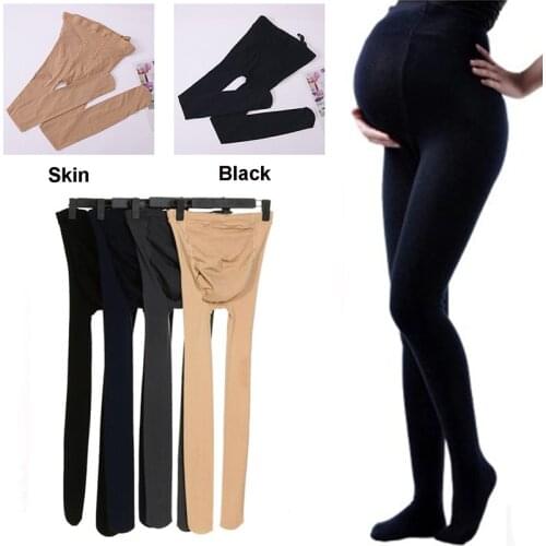 320D Autumn Winter Velevt Tights Pantyhose For Pregnant Women Adjustable Solid High Waist Maternity U-shaped Belly Support Sock