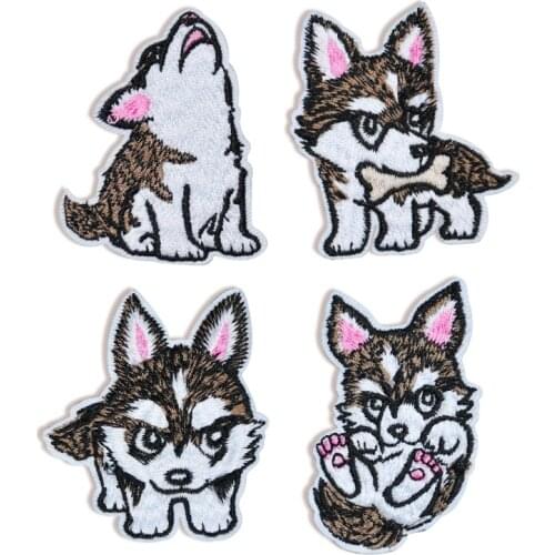 Cartoon Animal Pet Dog Iron on Patches for Clothes Accessories Embroidery Patch DIY Sewing Fabric Stickers for Jeans Bag Shoes