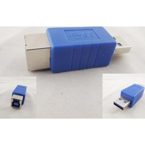 1pcs Superspeed USB 3.0 Type A Male to 3.0 Type B Female Converter Connector Adapter