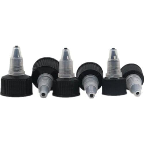 18, 20-410 plastic Black Yorker Style, Hair Gel , Ribbed twist-open dispensing cap x 10