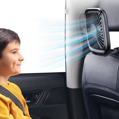 Car Back Seat 12V Mini Portable Foldable Fan Cooler Air Cooling Fan adjusted Three-speed wind speed Car Seat Clip Fan Air Cooler