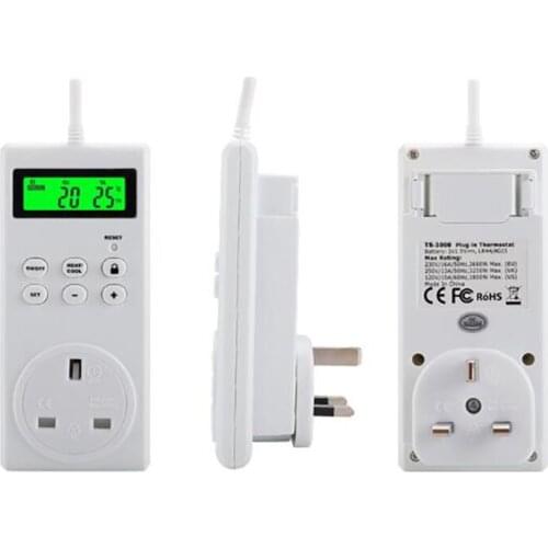 Programmable Wireless Thermostat Socket UK Plug Smart Temperature Controller 250 V Plug LCD Digital Temperature Controller