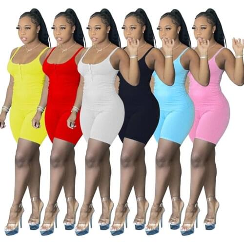 ZKYZWX Sexy Knitted Two Piece Set Sleeveless T Shirt Top Biker Shorts for Women Summer Vacation Outfits Sporty Wear Matching Set