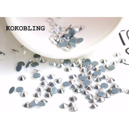Ss6-ss30 Crystal Silver Loose Flat Back Hot Fix Strass nail art Crystal Hotfix Rhinestones appliques for wedding dresses