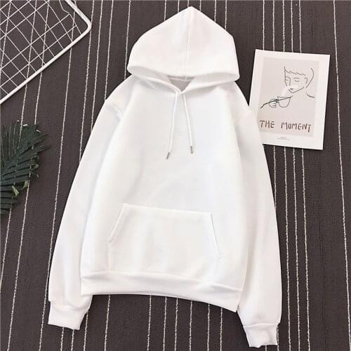Womens hoodies O-Neck Loose Pullovers Hoodies Winter Plus Velvet harajuku Ladies Sweatshirt 2020 plus size