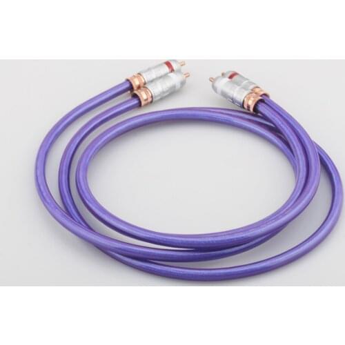 High Quality Audiocrast A20 copper silver plated HiFi Audio RCA interconnect cable with RCA plug Analog HIFI Cable