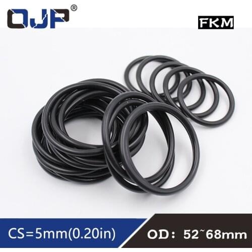 1PC Fluorine rubber Ring Black FKM O-ring Seal CS 4mm OD52/55/58/60/62/65/68mm Rubber O Ring Sealing Gasket Oil Ring Fuel Washer