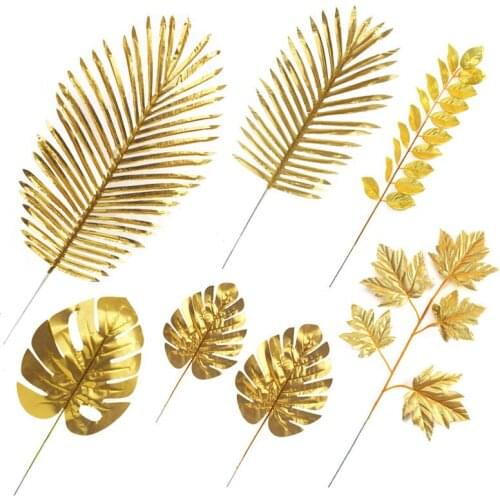 10PCS Artificial Tropical Palm Leaves for Hawaiian Luau Theme Party Decorations Home garden decoration