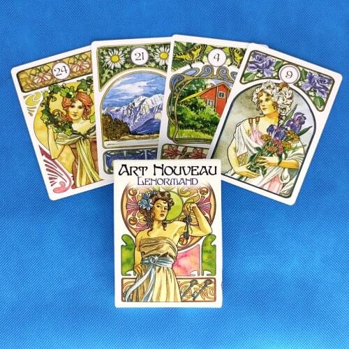 2021 New Tarot Cards Art Nouveau Lenormand And PDF Guidance Divination Deck Entertainment Parties Board Game 36Pcs/Box