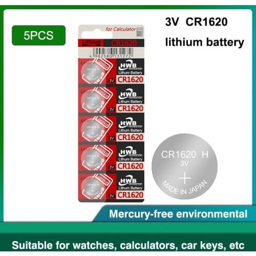 5Pcs For Maxell CR1620 Button Cell Coin Batteries CR1620 Car Remote Control Electric Alarm 1620 ECR1620 DL1620 3V