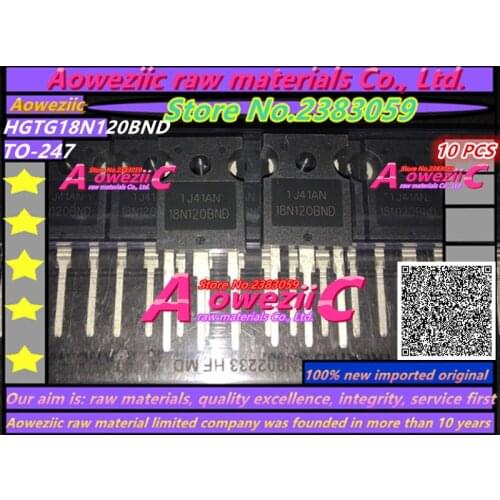 Aoweziic 100% new imported original G18N120BND HGTG18N120BND TO-247 transistor IGBT tube 1200V 54A