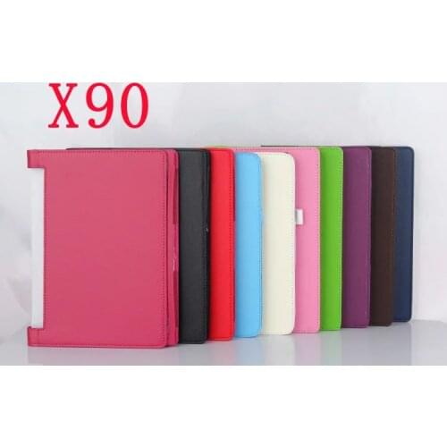 Litchi Flip Stand PU Leather Funda Smart Cover Case For Lenovo YOGA Tab 3 Pro 10 X90 YT3-X90F/L/M X90F X90L X90M + Film + Pen