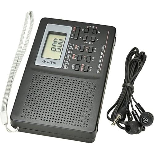 Digital Radio with Alarm Clock Sleeping Timer Function Battery Operated Stereo Radio AM/FM/SW JR Deals