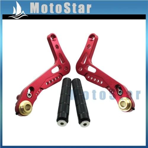 CNC Aluminum Adjustable Racing Foot Pedals Brake Accelerator Footpegs For Go Kart Cart