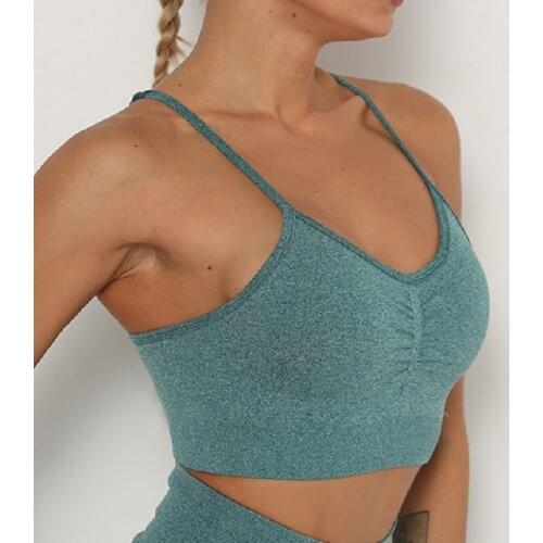 Women Push Up Seamless Sports Bra Workout Female Sport Top Fitness Run Active Wear Gym Brassiere Womens Sports Wear Tank Top