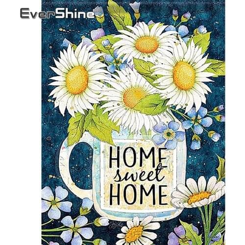 EverShine Diamond Painting Flowers Picture Of Rhinestones Hot Sale Diamond Embroidery Sunflower Mosaic Art Kits Cross Stitch