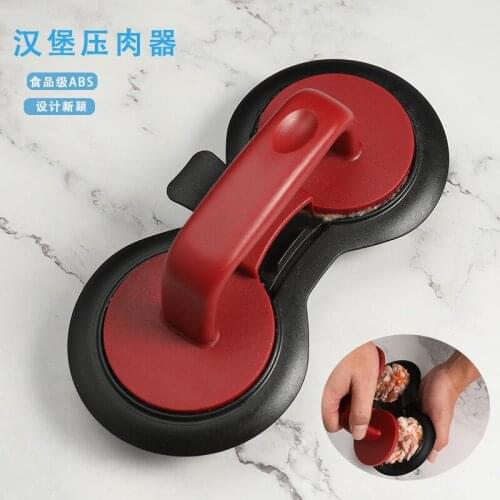Hot style ABS double hole burger press kitchen burger mold kitchen magic gadget
