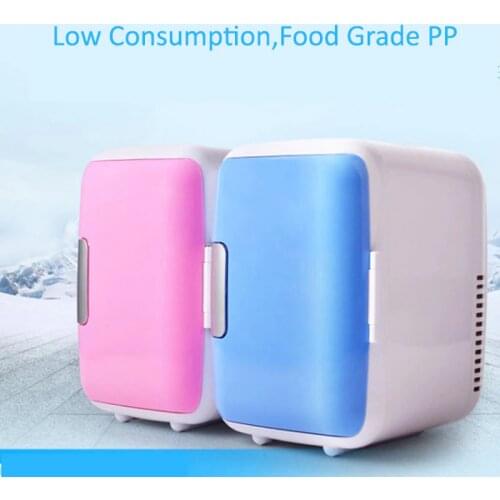 Double Use 4 LIter Home Use Refrigerators Ultra Quiet Low Noise transport small Refrigerators Freezer Cooling warm Fridge