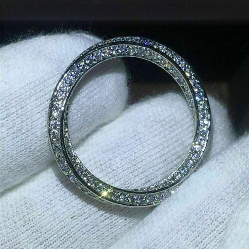 Exquisite Fashion Alloy Inlaid Zircon Good Luck Ring Engagement Charm Gift Woman Party Creative Jewelry Wholesale
