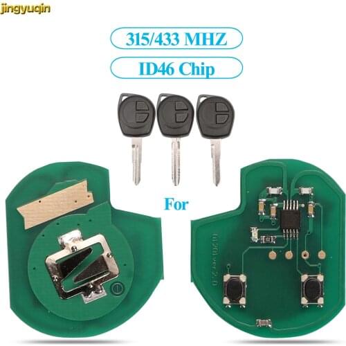 Jingyuqin Remote Folding Car Key Circuit Board 315/433MHz ID46 Chip For SUZUKI SWIFT SX4 Alto JIMNY VITARA IGNIS Splash 2BTN