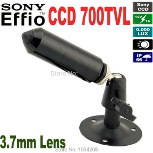 Effio-e CCD 700TVL Mini Bullet Pin hole Camera Sony CCD Camera With Bracket For Security Dvr CCTV Industrial Surveillance Camera