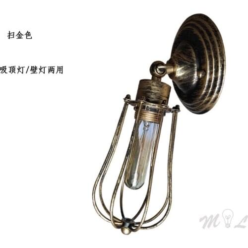 Country Grapefruit Wall Lamp Metal Wall Light Fixtures Bedroom Beside Loft Stair Light Retro Sconce Luminaire Indoor Lighting
