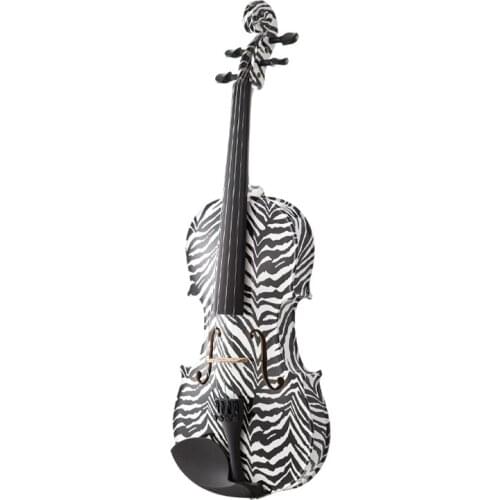 Kinglos 4/4 full size handmade violino hypo-allergenicc para wood tuners string zebra acoustic violin